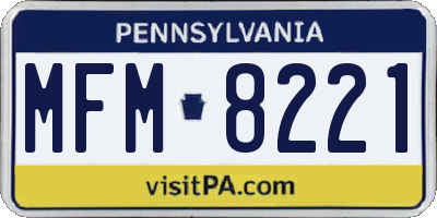 PA license plate MFM8221