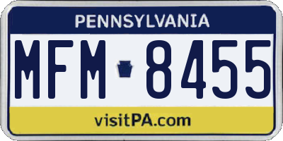 PA license plate MFM8455