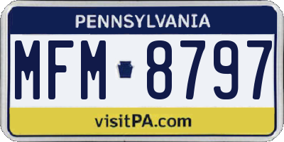 PA license plate MFM8797