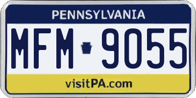 PA license plate MFM9055