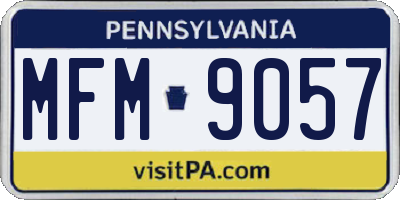 PA license plate MFM9057