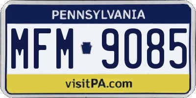 PA license plate MFM9085