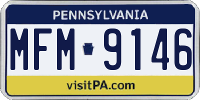 PA license plate MFM9146