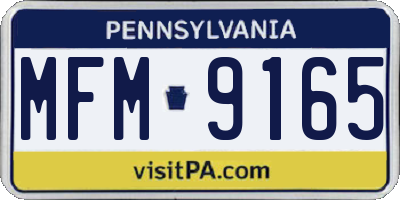 PA license plate MFM9165