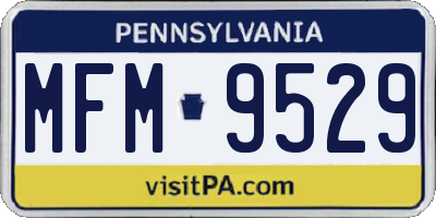 PA license plate MFM9529