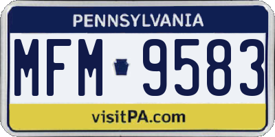 PA license plate MFM9583