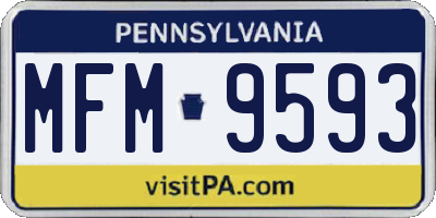 PA license plate MFM9593