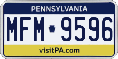 PA license plate MFM9596