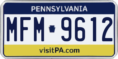 PA license plate MFM9612