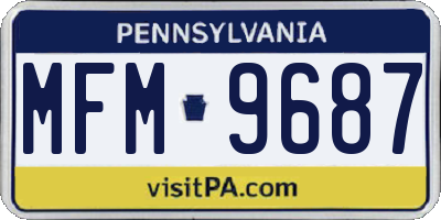 PA license plate MFM9687