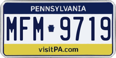 PA license plate MFM9719