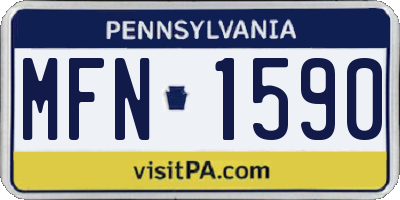 PA license plate MFN1590