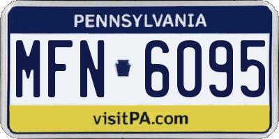 PA license plate MFN6095