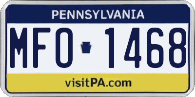 PA license plate MFO1468