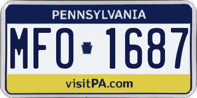 PA license plate MFO1687