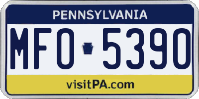 PA license plate MFO5390