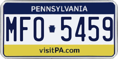 PA license plate MFO5459