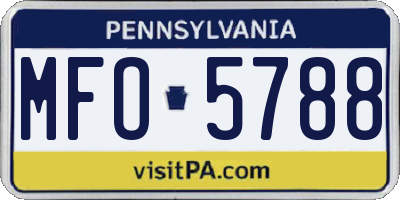 PA license plate MFO5788