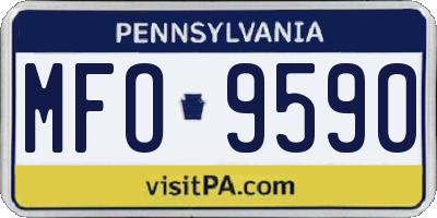 PA license plate MFO9590
