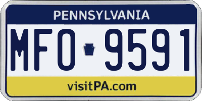 PA license plate MFO9591