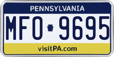 PA license plate MFO9695
