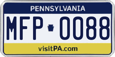 PA license plate MFP0088