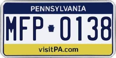 PA license plate MFP0138