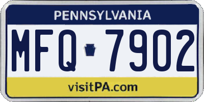 PA license plate MFQ7902