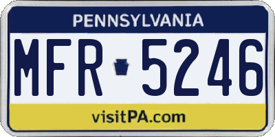 PA license plate MFR5246