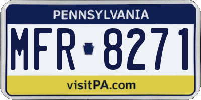 PA license plate MFR8271