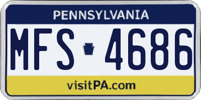 PA license plate MFS4686