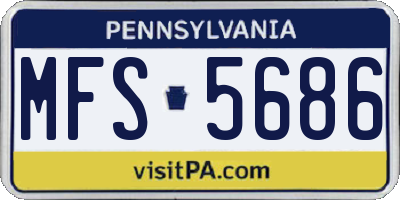 PA license plate MFS5686