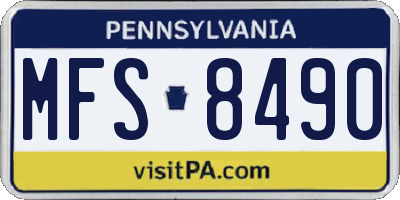 PA license plate MFS8490