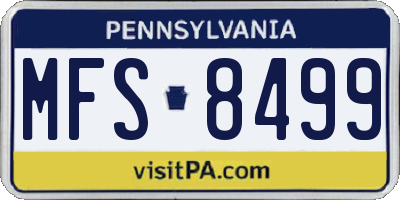 PA license plate MFS8499