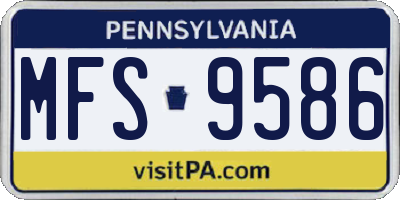 PA license plate MFS9586