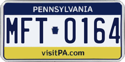 PA license plate MFT0164