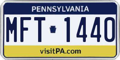 PA license plate MFT1440