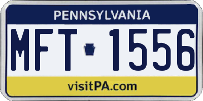 PA license plate MFT1556
