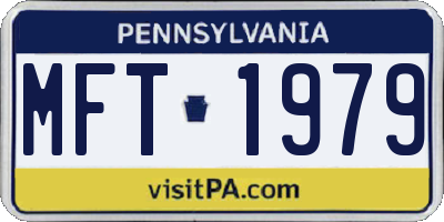 PA license plate MFT1979