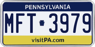 PA license plate MFT3979