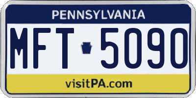 PA license plate MFT5090