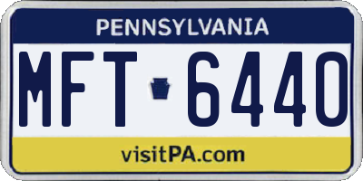 PA license plate MFT6440