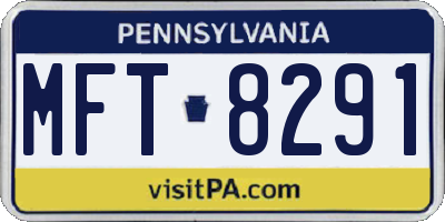 PA license plate MFT8291
