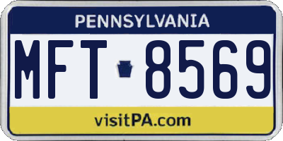 PA license plate MFT8569
