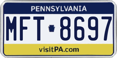 PA license plate MFT8697