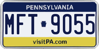 PA license plate MFT9055