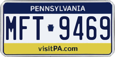 PA license plate MFT9469