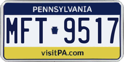 PA license plate MFT9517