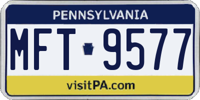PA license plate MFT9577