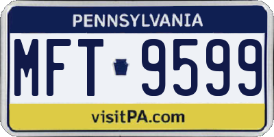PA license plate MFT9599